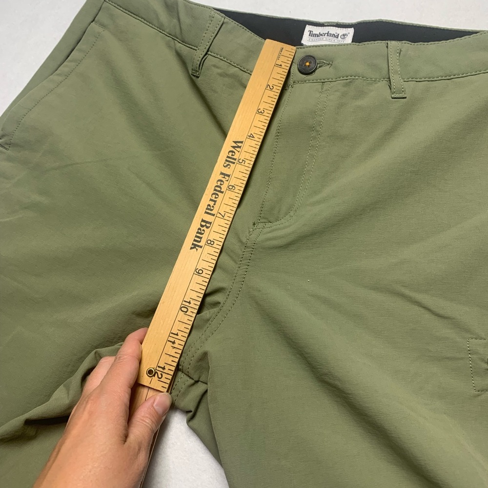Timberland Men's Flat Front 11" Inseam Chino Cargo Hiking Short green size 35 - Picture 9 of 11